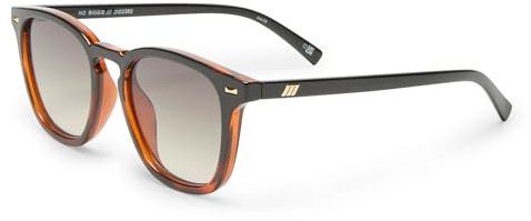 Le Specs. NO BIGGIE BLACK/TORT - Sonnenbrille für Damen und Herren Runde Rahmenform mit hohem UV-Schutz LSP2102382