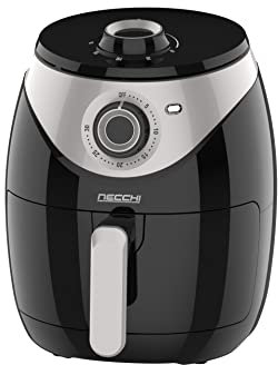 Necchi - NK8023 friggitrice ad aria, ampia capacità da 4 litri, 1500 W, cucina sana con pochissimo olio, non lascia odori