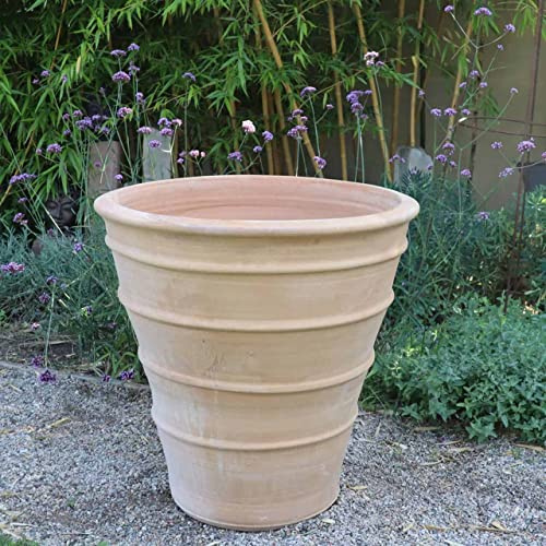 Palatina - Vaso per piante in ceramica, realizzato a mano, XXL, in terracotta, altezza 80 cm, assolutamente resistente al gelo, per giardino, balcone o terrazza, Yucca 80 cm