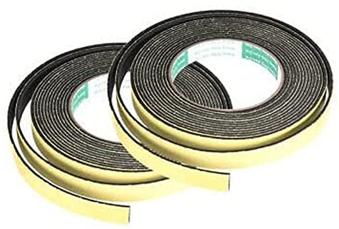 TOP-VIGOR Nastro adesivo in schiuma di tenuta da 5 m, 5 mm di larghezza x 1 mm di spessore, striscia autoadesiva per isolamento delle porte della finestra