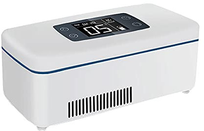 Frigoríficos Caja refrigerada con enfriador de insulina portátil, que mantiene el enfriamiento 2-8 ℃ Refrigerador pequeño para automóvil, para automóvil, viaje, hogar, mini refrigerador de insuli