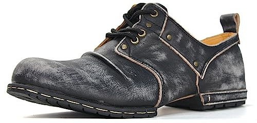 Herr Stövlar Chelsea Motorcykel Boots för Män Mode Känga Vandring Combat Ankel Svart Brun OS-6015-1-B-R