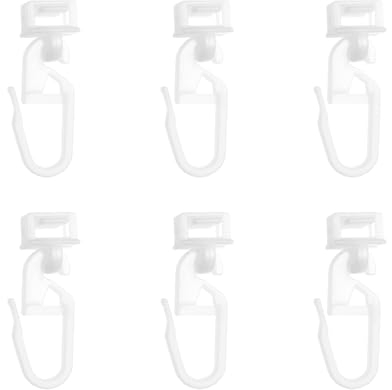 LT Easiyl 40 Piezas Ganchos De Cortina De Plástico Blanco Ganchos De Riel De Cortina De 34 Mm Compatibles Con Swift Autocaravana Caravana Camper Van Motorhome Ganchos Planeadores De Riel De Cortina