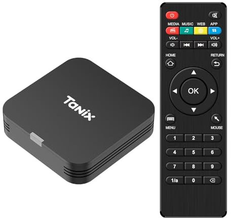 TUREWELL Boîtier Android 10.0, 2GB RAM 16GB ROM, Allwinner H313 Quad-Core Arm Cortex A53 4K TV, Super Mini Avec Connexion Wi-Fi