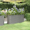NQJIBUE Lawn & Garden Garden Hochbeet Pulverbeschichteter Stahl 152x40x68 cm Grau Gartenarbeit