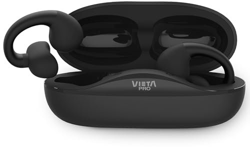 Vieta Pro Open Ear Écouteurs sans fil Bluetooth 5.4 avec contrôle tactile, microphone et batterie 15 h. Écouteurs à clip ouvert, imperméables avec son net et boîtier de charge USB-C | Open