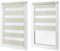 MakoStyl - Doppelrollo ohne Bohren – 30x120, Len - Duo Rollo für Fenster/Tür - Lichtdurchlässig - Verdunkelnd - Rollos für Fenster ohne Bohren