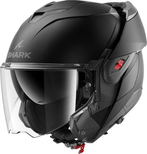 SHARK, Casco Moto Modulare OXO BLANK Black Mat KMA, L