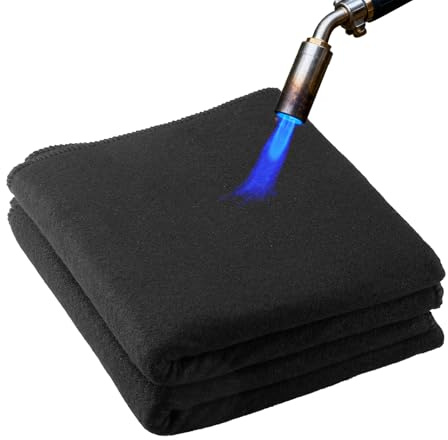 VEVOR Carbon Felt Welding Blankets, 2-Pack 20 x 36 Flame Retardant Welding Blanket, Up to 1800°F Heat Resistant Safety Protection Blanket, 3.5mm Thickened Carbon Fiber Fireproof Insulation Mat Pad