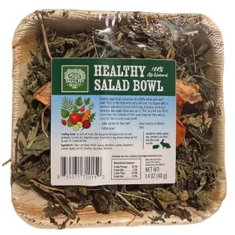 Healthy Salad Bowl – Small Pet Select, Natural Pet Treat for Rabbits, Guinea Pigs, Mice and Other Small Animals 40g (1.4oz)