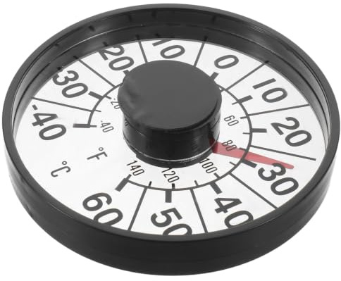NULYLU Fönstertermometer Rund med Självhäftande Fäste Noggrann Inomhus Utomhustermometer - för Hem och Balkong Batterifri och Lättinstallerad