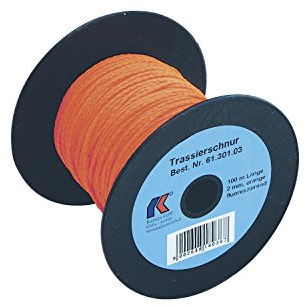 KAUFMANN 61.301.03 Trassierschnur orange, leicht dehnbar, ø 2,0 mm Länge 100 m