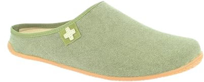 Living Kitzbühel - Cotton - Schweizer Kreuz - Pantoffeln (41 EU Khaki)