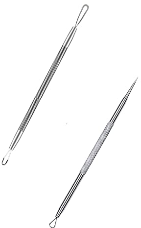 Komedonenquetscher,2 Stück Komodonenentferner,Pickel Nadel,Nadel Zum Pickel Aufstechen,Pickelausdrücker