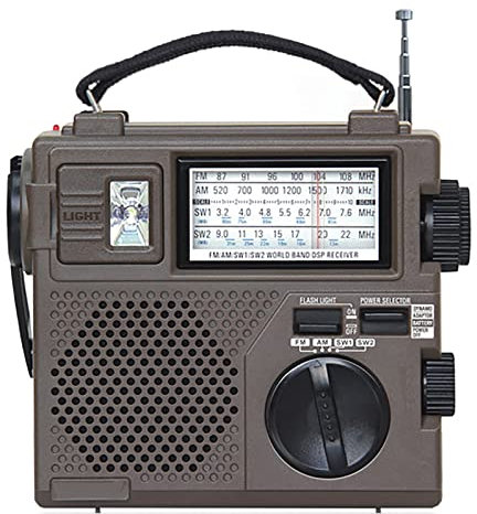 TEmkIn Radio Portatile FM, 4 Band, Generatore a Manovella, Torcia, DAB+, FM/MW/SW1/SW2