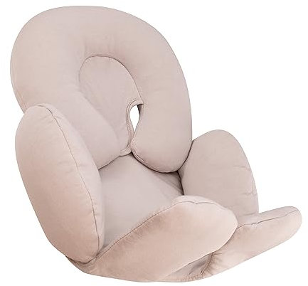 JYOKO Kids Sitzverkleinerer Antiallergikum Universal Baby 100% Baumwolle (Beige, Enthält eine Kopf- und eine Körperstütze, 2 Stück)