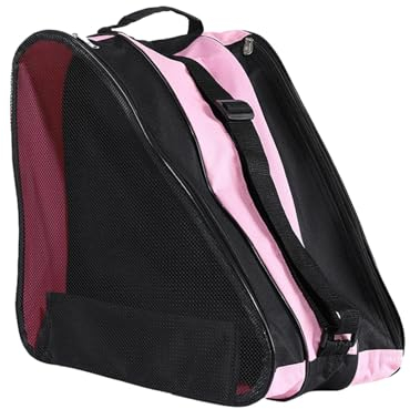 Baoblaze Unisex Rollschuhtasche, Rollerskates Bag mit Verstellbarem Schultergurt, Schlittschuhe Transporttasche, Schlittschuhe Aufbewahrungstasche, Eislauf Inliner Tasche für Kinder Erwachsene, Rosa