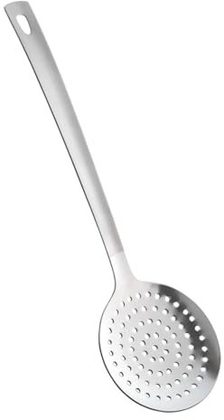 Metaltex Dana Serie Schaumlöffel 32cm aus solidem Edelstahl, robuste Schaumkelle, Silber