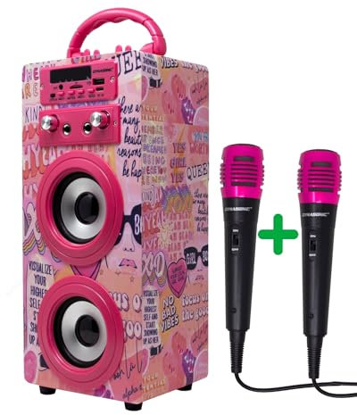 DYNASONIC 3º Gen- Mikrofon Karaoke Spielzeug, ideal für originelle Geschenke für Kinder, Mädchen, Spielzeug, Karaoke mikrofon Kinder Spielzeug (025-20)