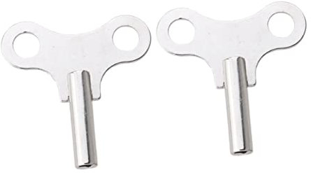 OSALADI 2stücke Stahl Uhrenschlüssel Metall Uhrenschlüssel Robustes Reparaturwerkzeug Für Aufziehkette Uhrenzubehör Für Heimgeschäft Silber Gängiges Muster