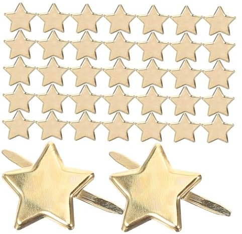 HAWILLOSCH 50 Stück Mini Stern-metallklammern Papierverschlüsse Für Scrapbooking Bastelmaterial Dekorative Verschlüsse Für Papierkunst Zum Stanzen Und Befestigen