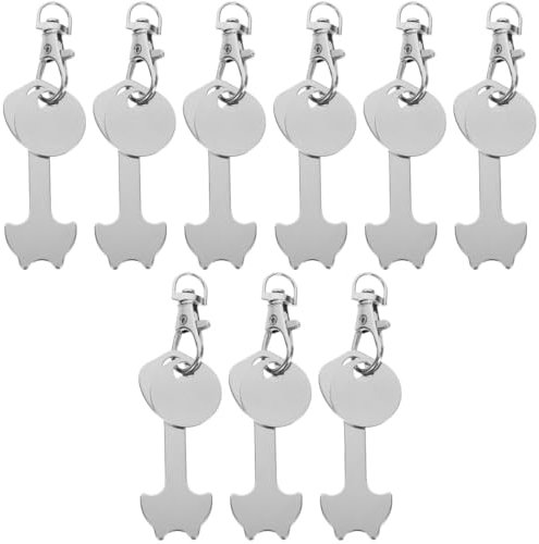 DIYEAH 3 Series Ficha De Carro Llavero Fichas Trolley Moneda del Carro De La Compra Token Desmontador Carrito Llaveros Token Carrito De La Compra Colgante Extractor De Carritos 3 Piezas*3