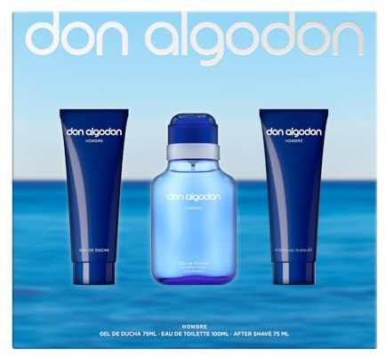 Set Tripack Hombre EDT 100 ml + After Shave 75 ml + Gel Ducha 75 ml Don Algodón