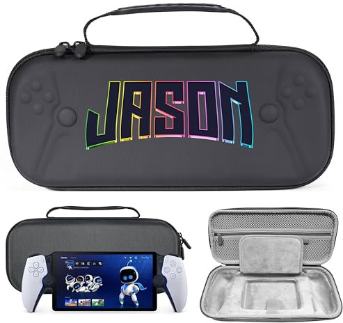 Personalised Case Compatible with PlayStation Portal – PS5 Accessories Black Carry Case, Travel Storage Gift Protection Style 1
