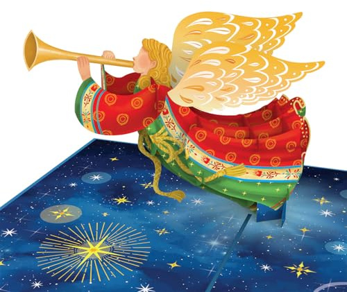 papercrush® Pop-up biglietto Natale 3D Angelo Natalizio - Carta regalo Natalizia con motivo Cristiano per donna, uomo e bambini (mamma, bambina, nonna) - Cartolina portasoldi per auguri di Epifania