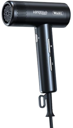 Wahl Vanquish Kompakt Hårtork med Digital Motor och Jonteknik, Svart | Kompakt Hårtork med Digital Motor och Jonteknik, med Tre Hastigheter, Tre Värmelägen och Minnesfunktion för Styling