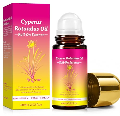 Cyperus Rotundus Olja Roll-On 60 ml, Cyperus Rotundus Oil hudvårdsolja efter rakning med aloe vera & söt mandelolja, fuktgivande kroppsolja för kvinnor och män