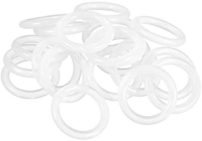 sourcing map Silicone Joint Torique 23mm OD, 17mm ID, 3mm Largeur, VMQ Joints Bagues Étanchéité Blanc Paquet de 20