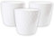 2friends Blumentopf weiß 3er Set, Durchmesser 14 cm (Oben), weiß glänzend, aus stabilem Kunststoff, ideale Fensterbank-Größe, Übertopf, Made in EU
