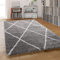 Paco Home Teppich Wohnzimmer, Schlafzimmer/Hochflor Shaggy in versch. Designs Farben und Größen, Grösse:80x150 cm, Farbe:Grau 5