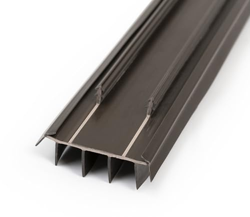 Barzen Bas de porte de rechange en vinyle avec ailettes pour portes extérieures, joint d'étanchéité
