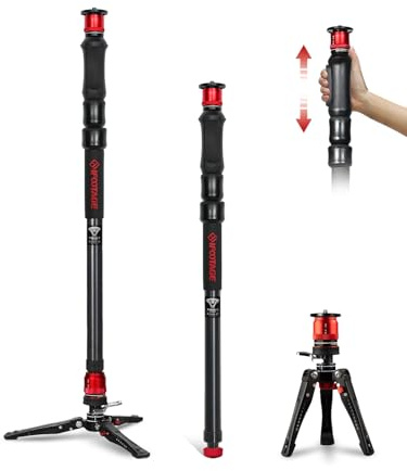 IFOOTAGE Monopod Cobra 3 Strike A150S, One-Touch Lifting Monopods Camera Stand with Pedal, Aluminum Quick Video Mono pod for Shooting Animal/Sports Event/Wedding/Live Show, Payload 11lb, 60/150cm