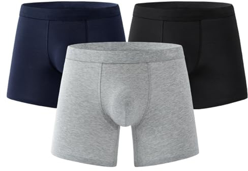 3PCS Octipa Men's Ultra-Absorbent Incontinence Boxer Briefs, Leak Proof Reusable Octipa Mens Incontinence Underwear, Washable Cotton Boxer Brief for Men (A, L)