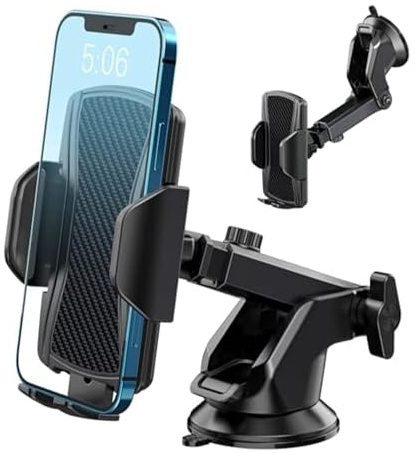 Générique Support Telephone Voiture avec Ventouse puissante, Porte-téléphone Universel pour Smartphone, Fixation Stable et rotative 360°.