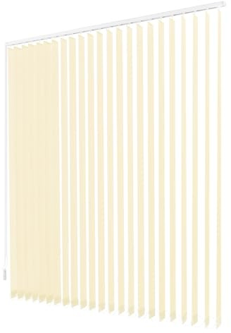 Vertikal persienn, 180 x 200 cm, justerbar lamellgardin av polyesterfiber, persienner för hem, sovrum, vardagsrum, kontor