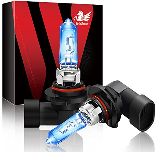 WinPower Hir2 9012 Alogena Lampadina Fari 12V 55W 5000K Bianco caldo Auto, 2 Pezzi