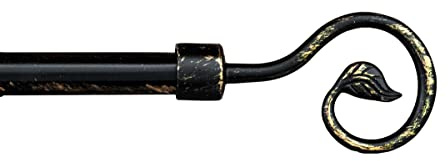 Gardinenstange, ausziehbar, 120 – 210 cm, Eisen, Gardinenstange, antik, Icciolo