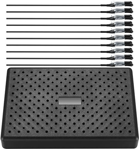 10 Piezas Pinza de Cocodrilo con Soporte de Base para Aerógrafo, Kit de Modelado de Color para Bricolaje, Pinzas de Cocodrilo de Modelos y Modelado para Fotos, Notas, Pintura en Aerosol