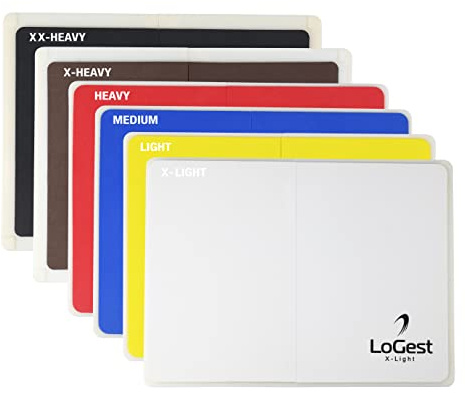 Logest Rebreakable Boards Martial Arts - Taekwondo Karate MMA Boards - Reusable Plastic Training Breaking Boards for Kids & Adults Available in 4 Levels (6 Levels Set - White Y B R B Black)