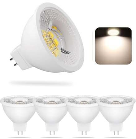 BVCL GU5.3 MR16 LED 7W, lampade dimmerabili, sostituisce lampade alogene da 50W, 650lm AC/DC 190-260V Senza sfarfallio, lampadine Spot LED MR16, 5er Pack (Color : Natural White 4000K)