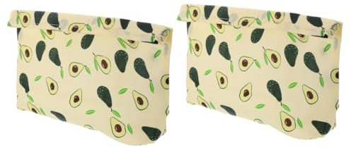 Beavorty 2pcs Beeswax Food Storage Bag Reusable Cotton Pouch for Fruits Vegetables Container for Freshness Reducing Waste