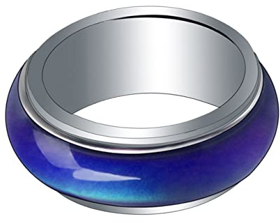 Termochromic Mood Men's trendiga smycken punk gotiska cocktailringar ring för män koppar