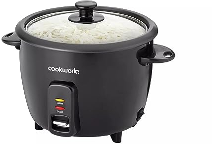 Cookworks 1.5L Rice 500 Watts Cooker - Black