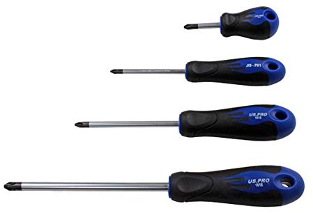 US PRO 1616 Tools - Juego de destornilladores estándar JIS ph1, 2, 3