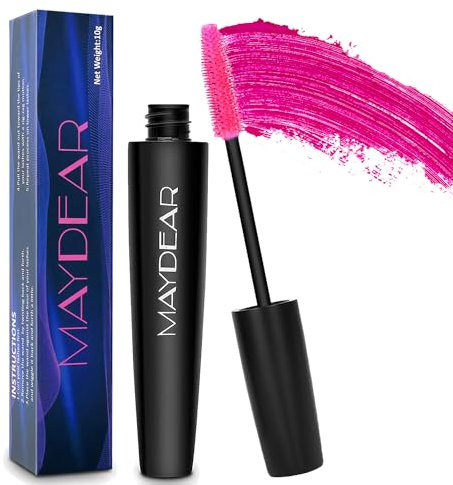 Maydear Mascara, waterproof, longue tenue, sans bavure, volumineux et charmant (Rose)