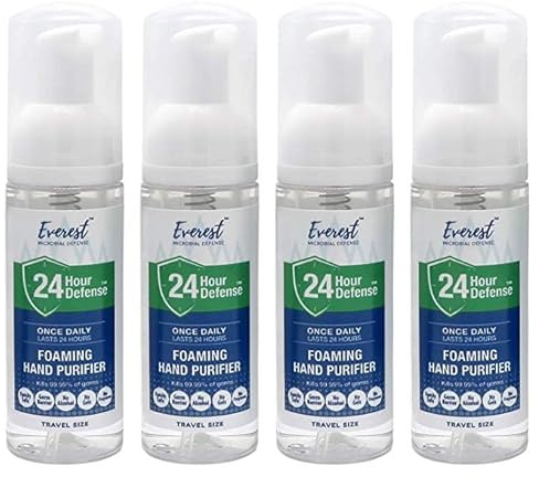 24 Hour Defense Foaming Hand Sanitizer | Kills 99.99% Of Germs | Stays Effective Throughout Hand Washings For 24 Hours Of Lasting Protection | Rich, Moisturizing Foam | Fragrance Free (4 Pack)